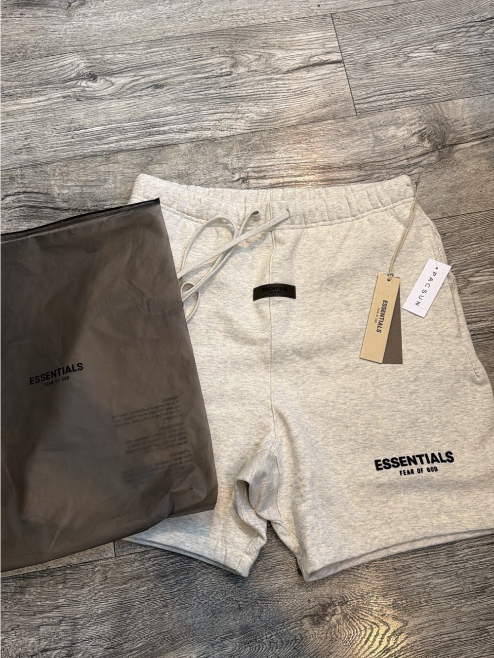Fear of God Essentials Light Oatmeal Sweatshorts